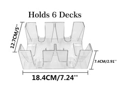 Yuanhe 6-deck canasta tray top view highlights stackable, space-saving design