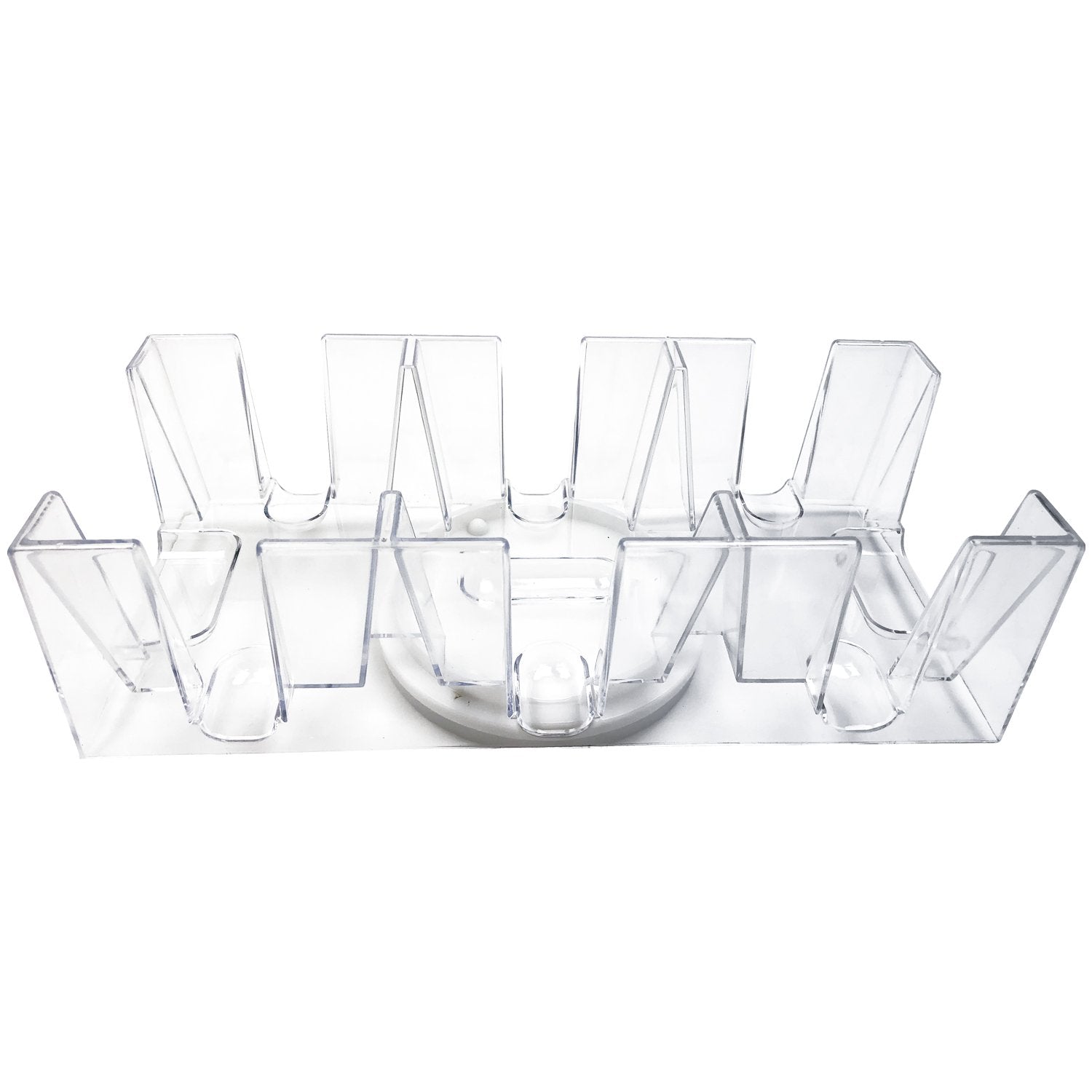 Yuanhe 9-deck Canasta card tray front view, keeps cards visible and organized.