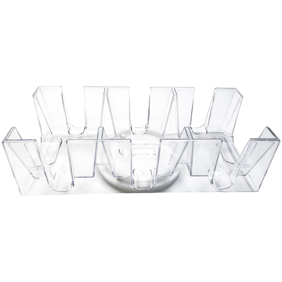 Yuanhe 9-deck Canasta card tray front view, keeps cards visible and organized.