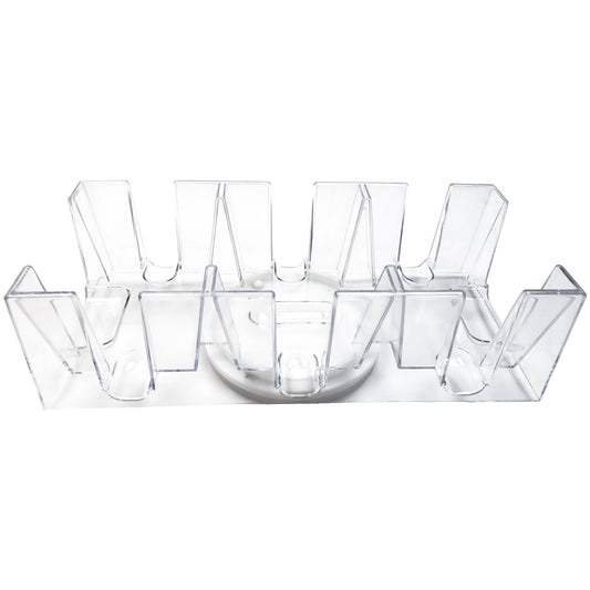 Yuanhe 9-deck Canasta card tray front view, keeps cards visible and organized.