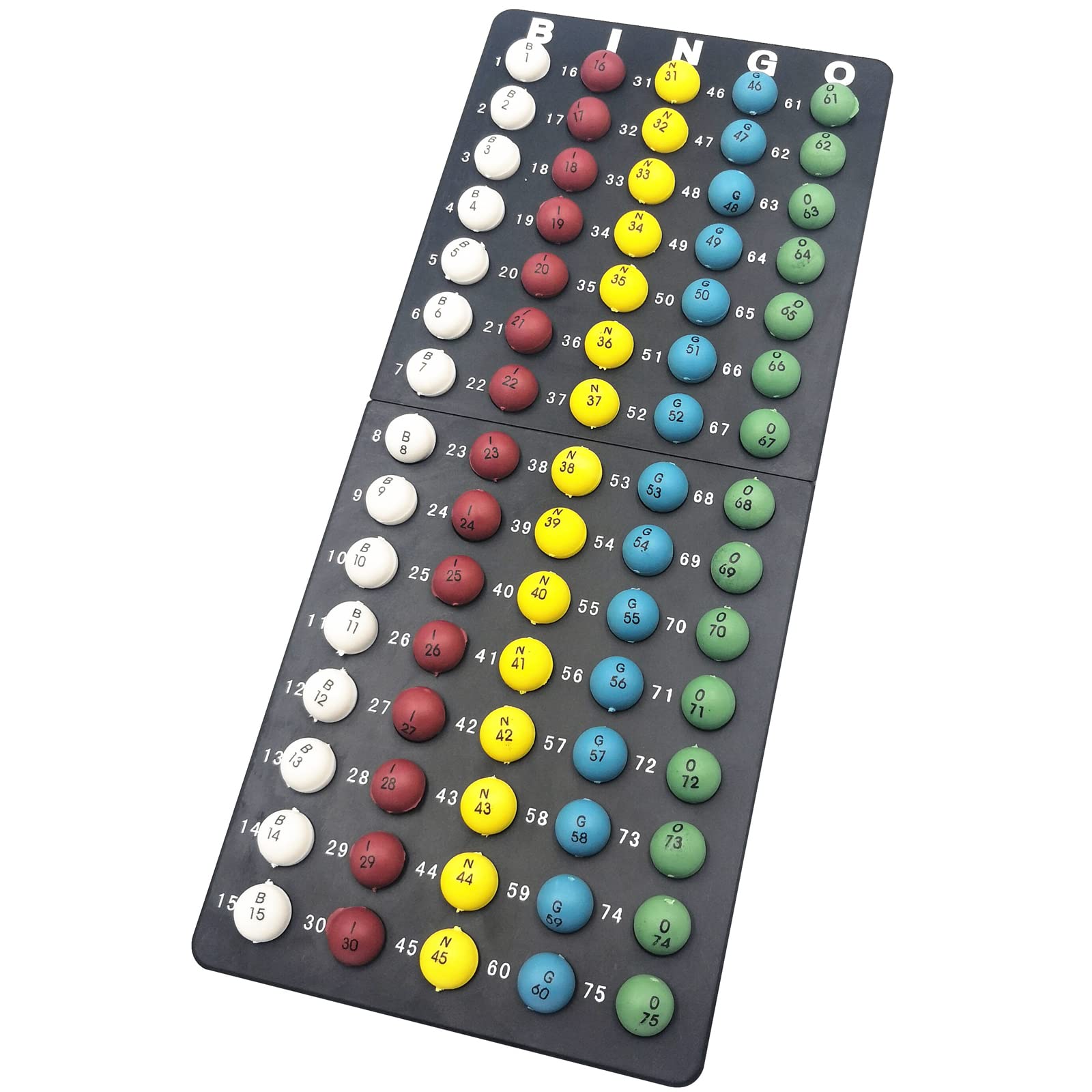 Yuanhe green bingo ball completes a colorful set for raffles and games.