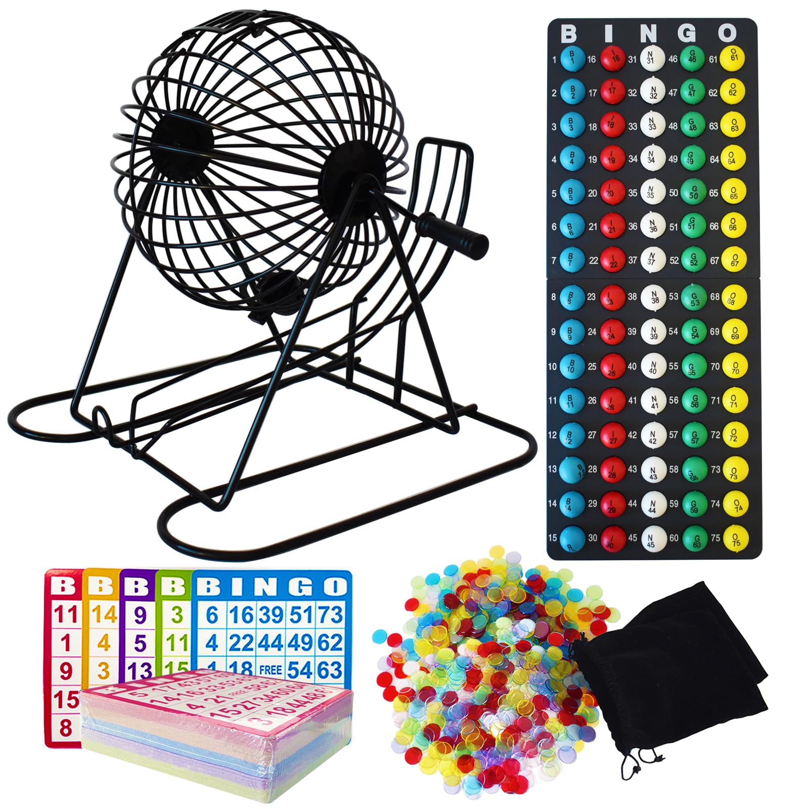 Yuanhe bingo cage 11-inch metal for smooth, fair draws.