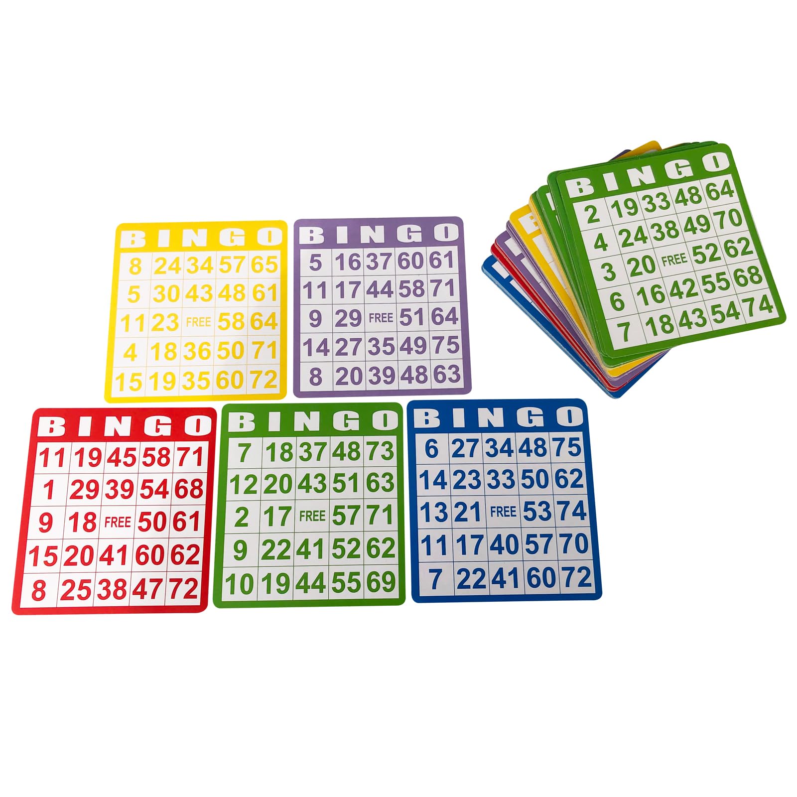 Yuanhe bingo cards dimensions 4.7 by 5.2 inches for easy reading