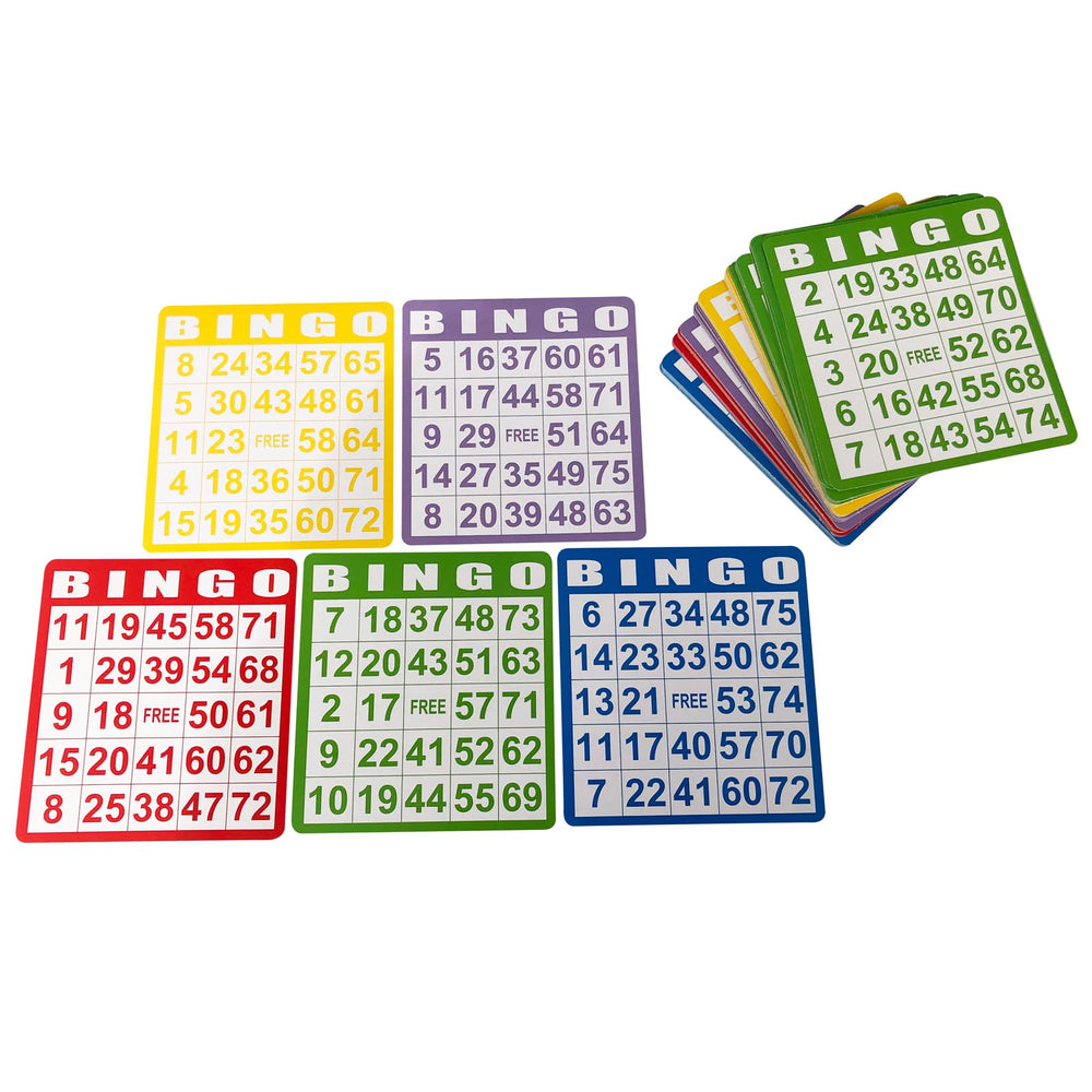 Yuanhe bingo cards dimensions 4.7 by 5.2 inches for easy reading