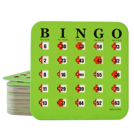 Yuanhe bingo cards with sliding windows for quick play and easy marking