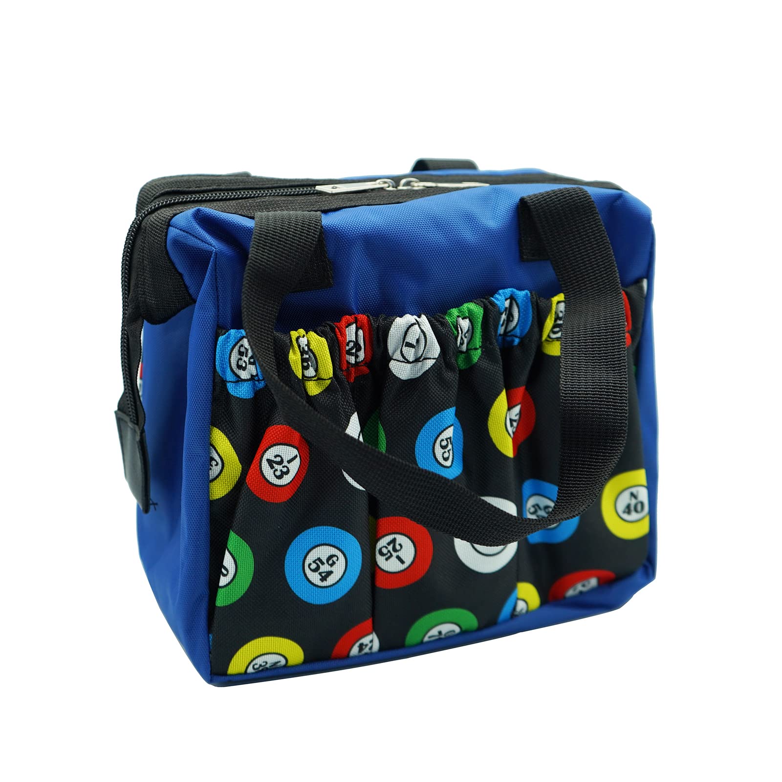 Blue Yuanhe bag side view emphasizing compact footprint for travel