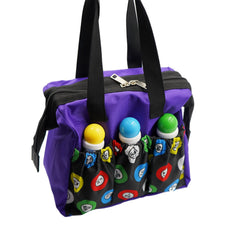 Yuanhe purple tote with sturdy handle for easy transport.