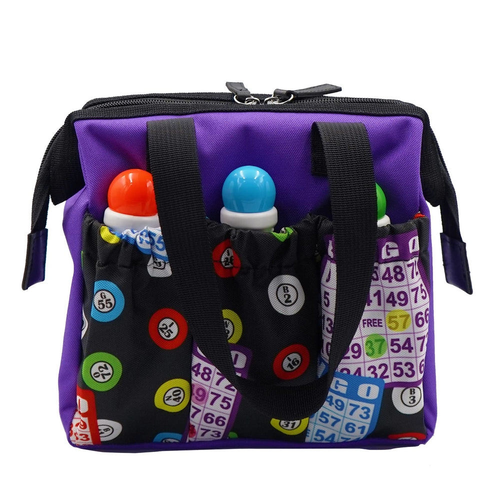 Yuanhe Bingo Dauber Tote zipper-top opening enables quick access to daubers and cards.