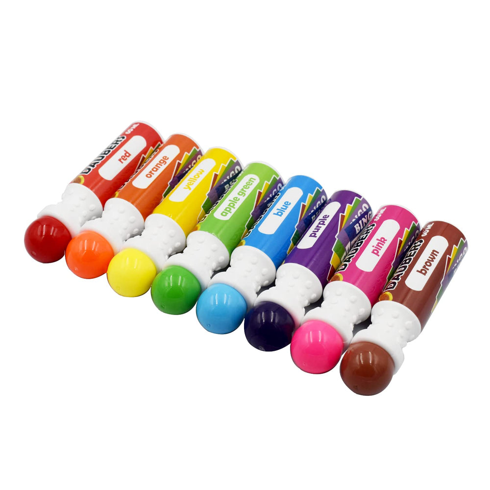 Yuanhe bingo daubers ink dots close-up showing fast-drying color