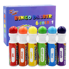Yuanhe Bingo Daubers Mixed Colors 6-Pack for vibrant, quick-dry dot art.
