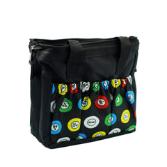 Yuanhe Bingo Tote with top-opening framed zipper keeps contents secure.
