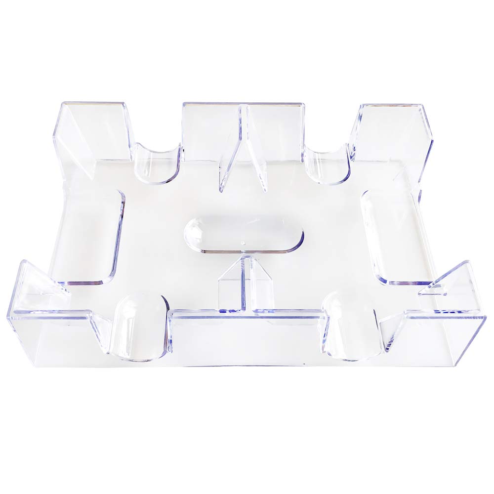 Yuanhe Compact 2-deck tray fits easily on tabletop for any game.