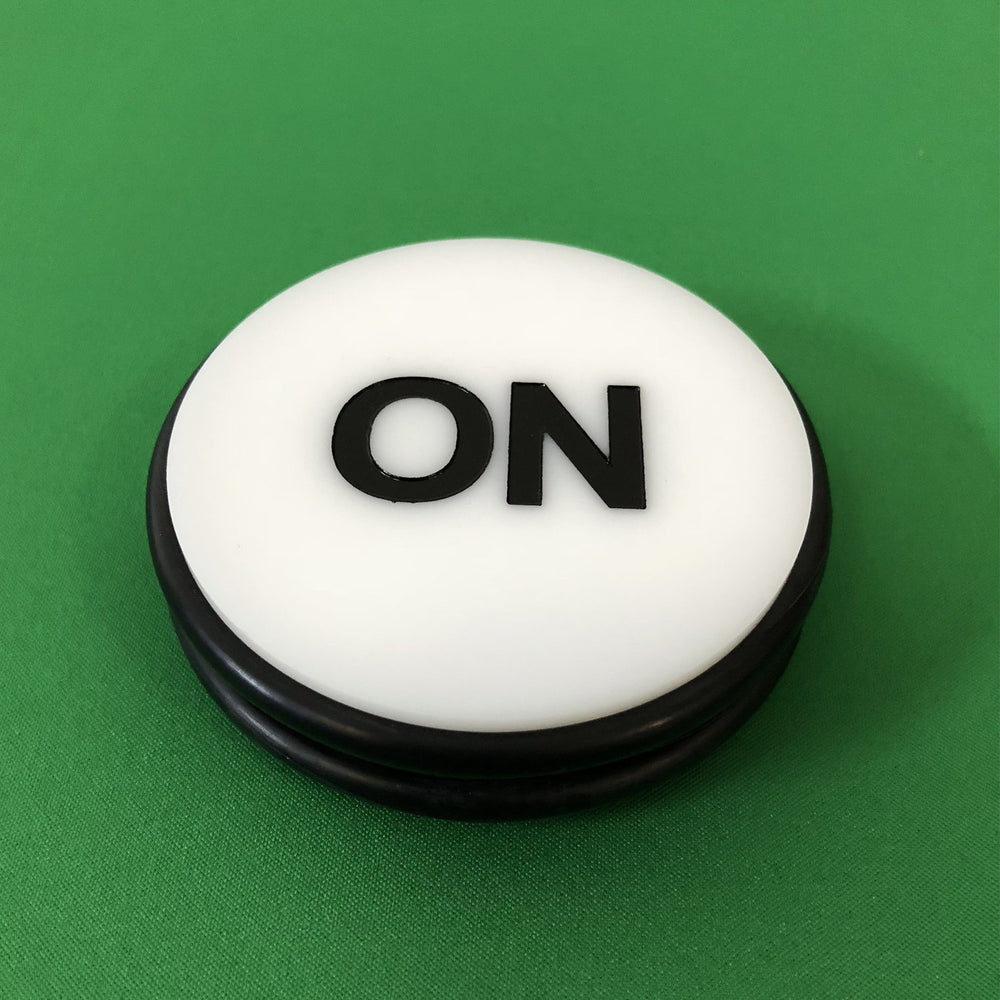 Yuanhe casino craps dealer button 3inch back view shows durable design