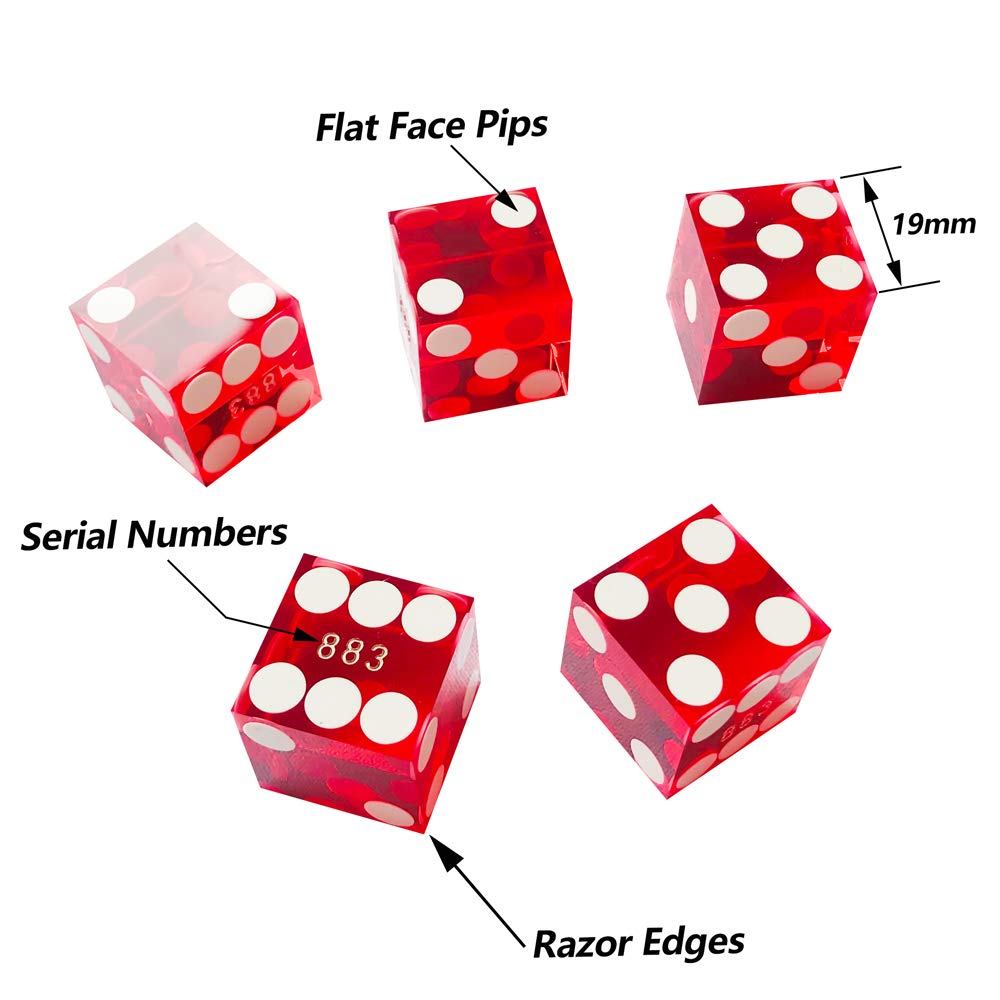 Yuanhe 19mm dice with tight dimensions for consistent gameplay