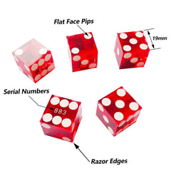 Yuanhe 19mm dice with tight dimensions for consistent gameplay