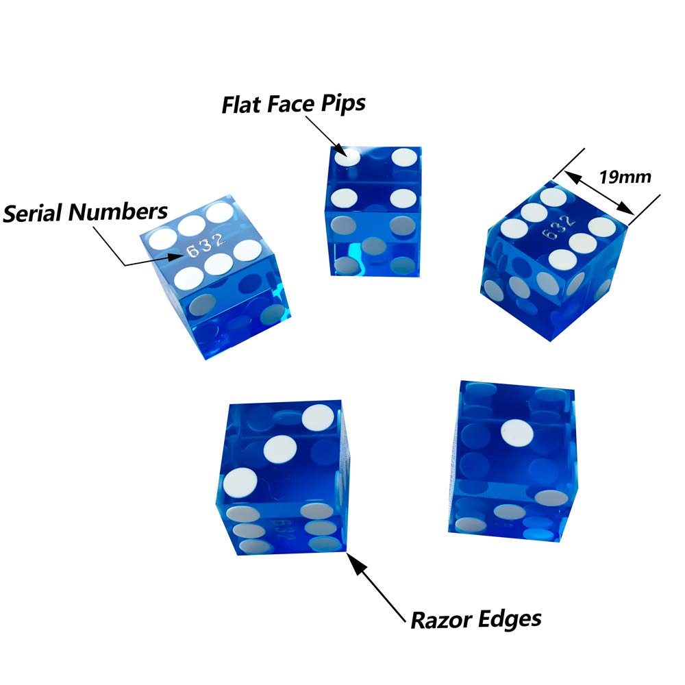 Yuanhe blue dice gift packaging with golden foil presentation