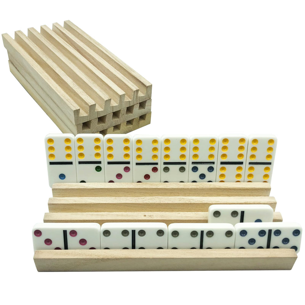 Yuanhe Domino Holder Trays wood-grain closeup showcases natural craftsmanship.