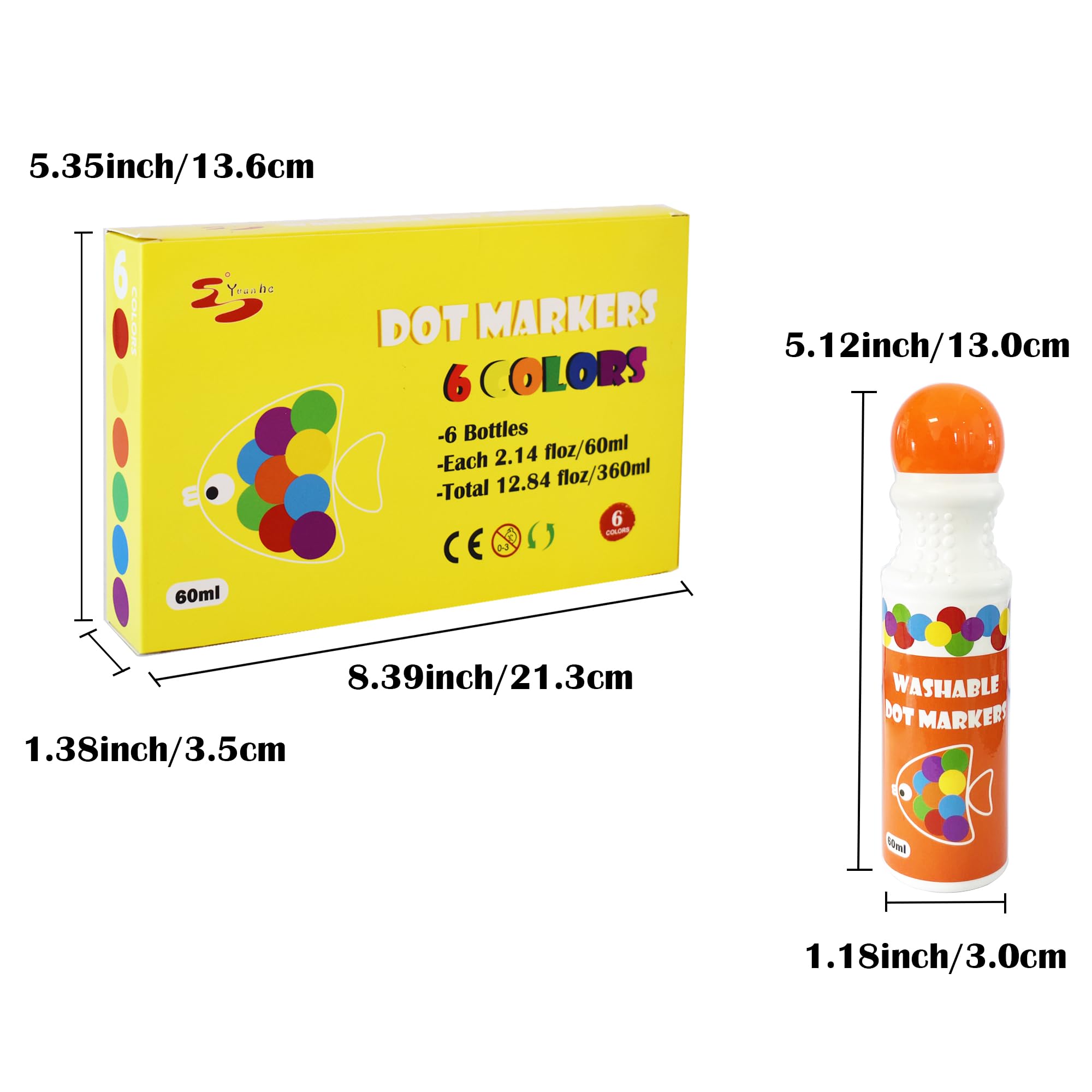 Yuanhe markers with comfortable grip fit tiny hands.