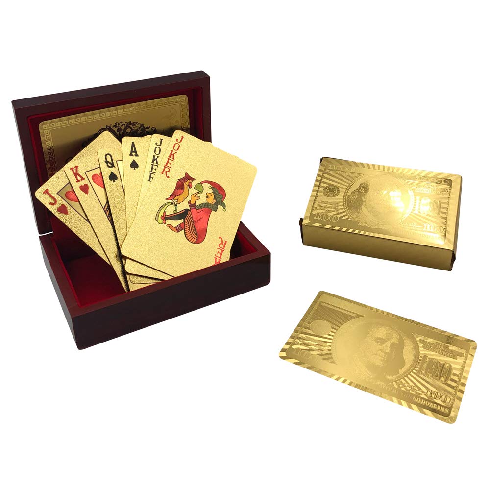Yuanhe Gold Deck of Cards, waterproof playing cards for beach or pool play