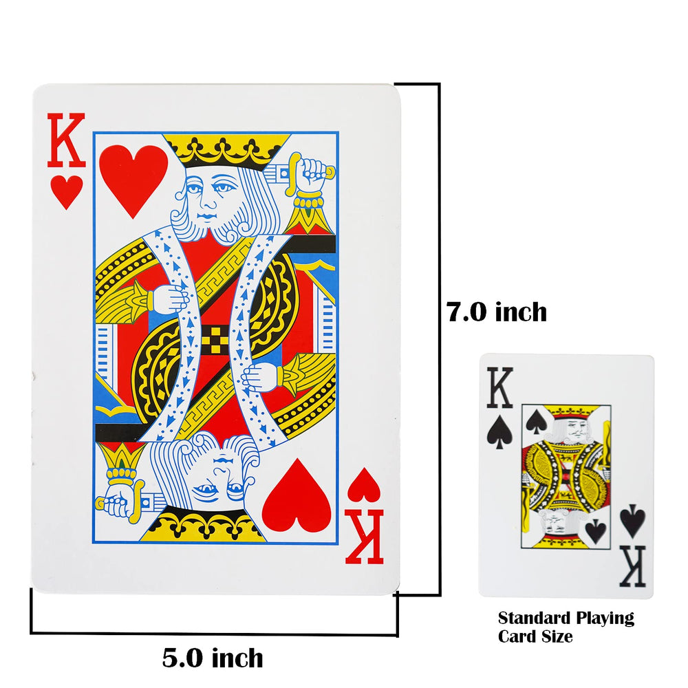 Yuanhe jumbo cards 5x7 inches close-up showing bright print and coating