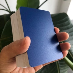 Yuanhe poker cut cards in blue with low-friction surface for easy handling.