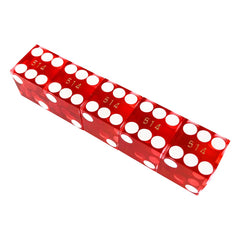 Yuanhe red dice with glossy acrylic and white pips for clear visibility