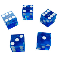 Yuanhe serialized five dice set in blue for tamper resistance