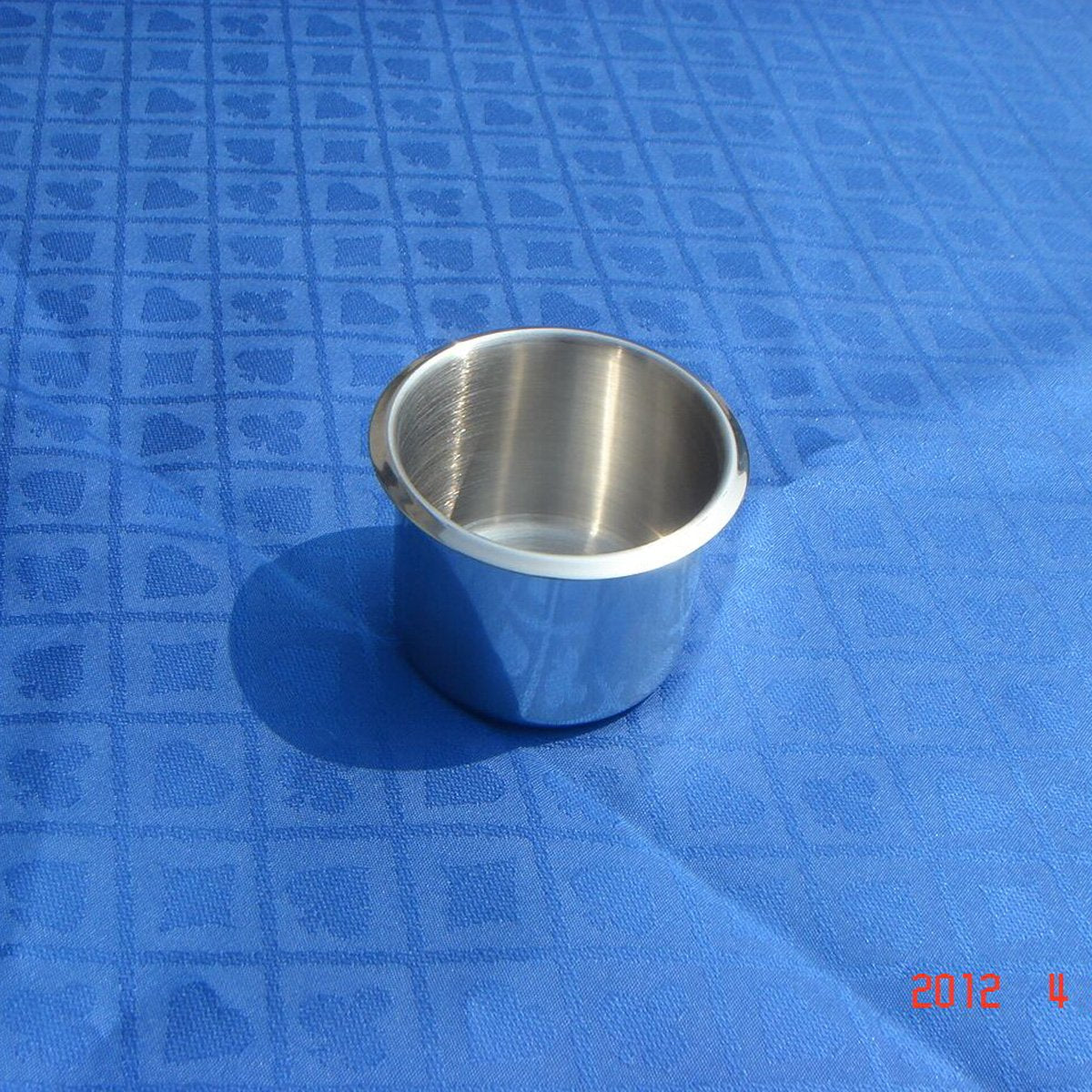 Yuanhe stainless steel drop-in cup holder fits most cups and bottles.