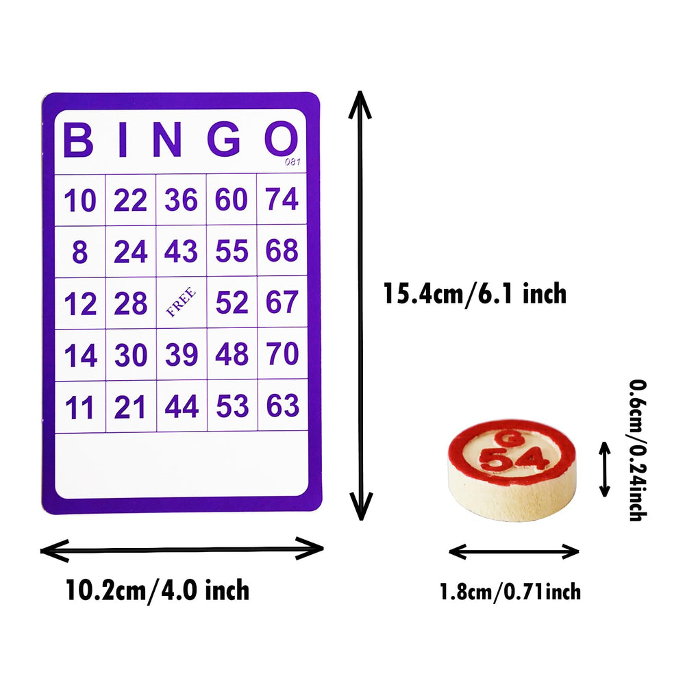 Yuanhe Vintage Bingo Set—75 wooden chess pieces for durable, safe handling.
