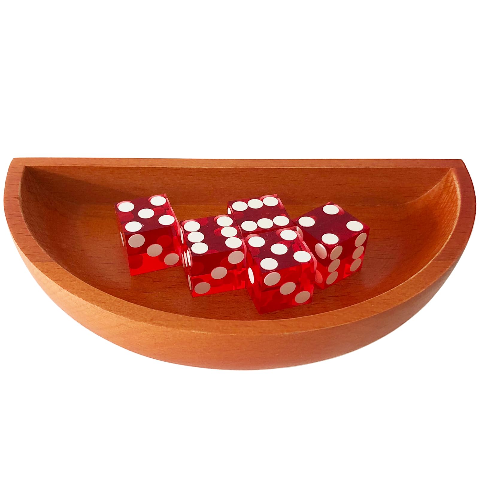 Yuanhe dice tray with natural wood grain finish enhances table presentation.