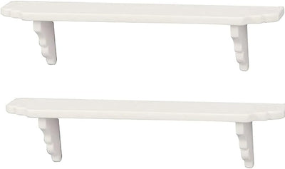 YuanHolumid white dollhouse wall shelf set for compact display in 1:12 scale.