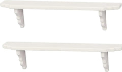 YuanHolumid white dollhouse wall shelf set for compact display in 1:12 scale.