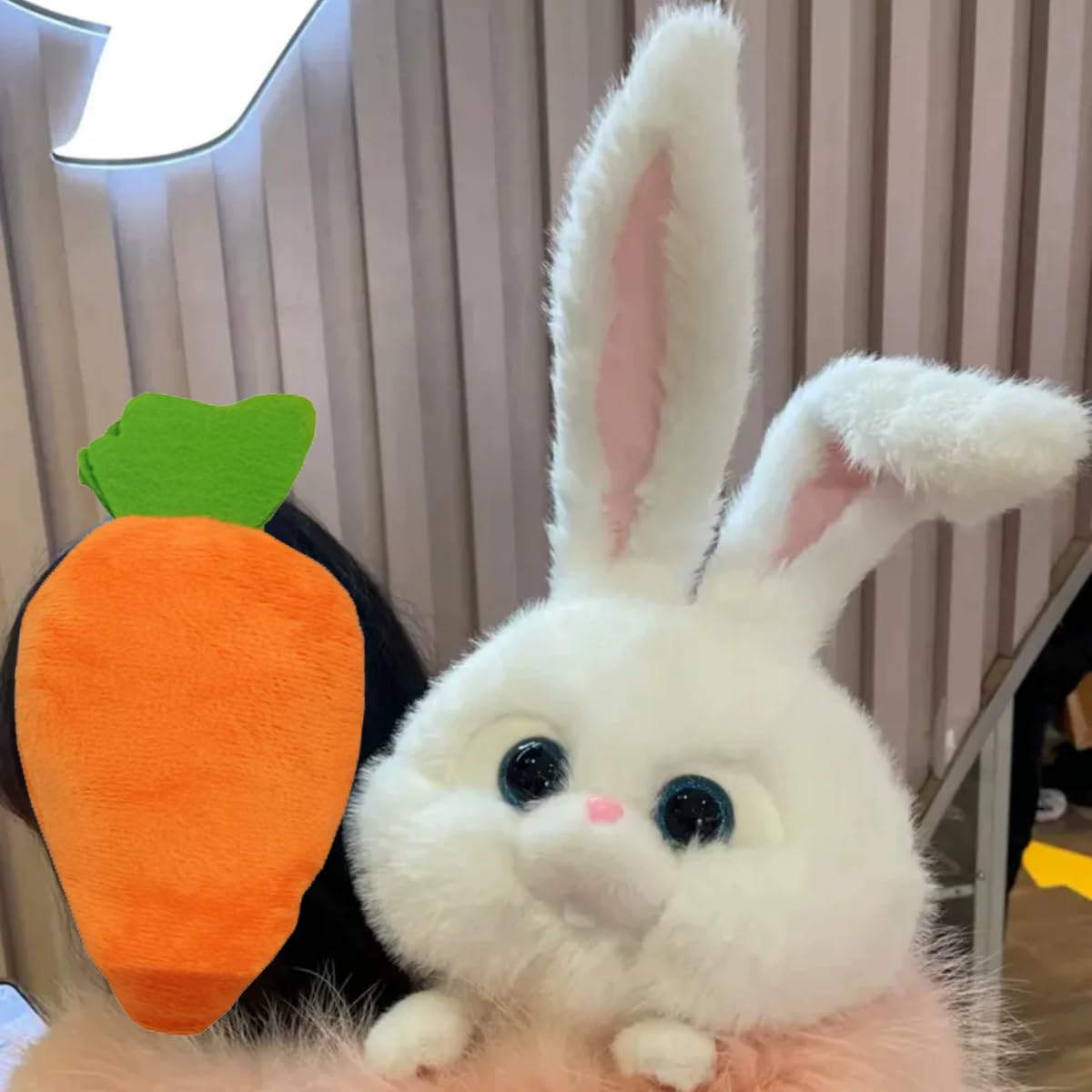yuanpulalala Snowball Rabbit Boss plush materials, PP cotton filling for plush softness.