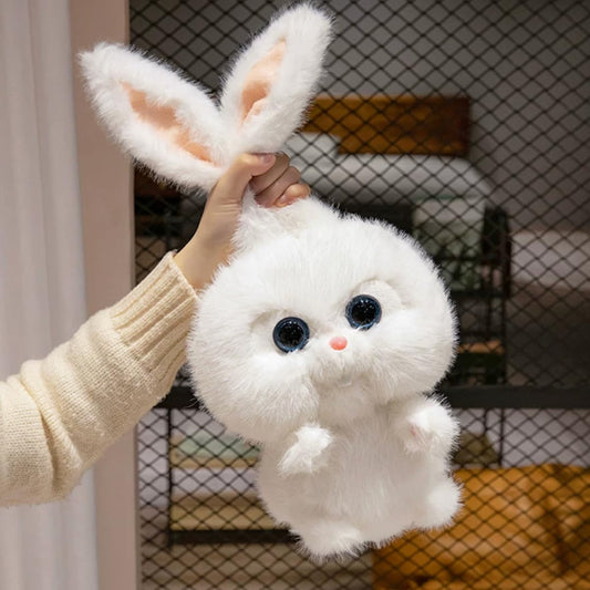 yuanpulalala Snowball Rabbit Boss plush side view, ideal for cuddly display.