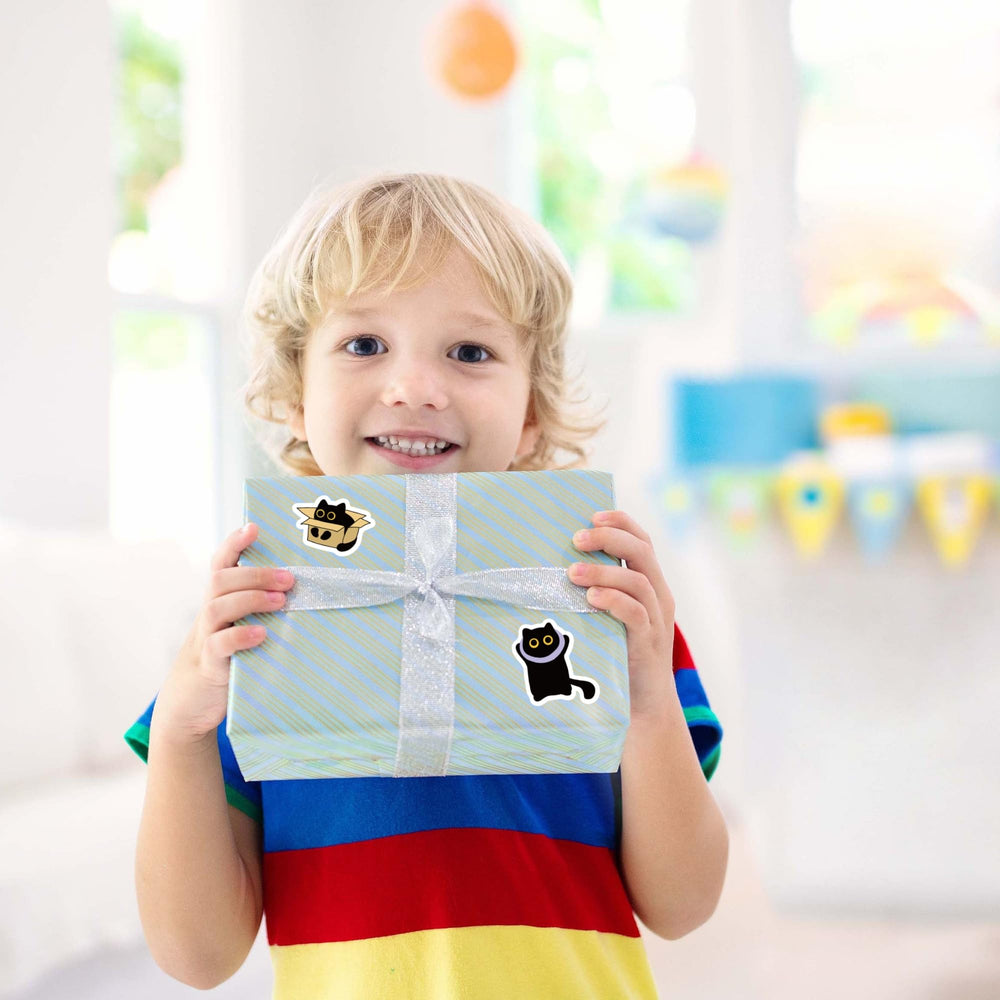 Yuanqichuanglian black cat stickers on a journal boost creativity and individuality