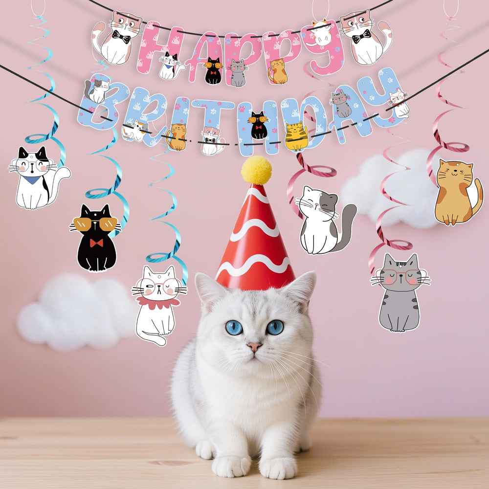 Yuanqichuanglian cat cupcake toppers simplify dessert labeling
