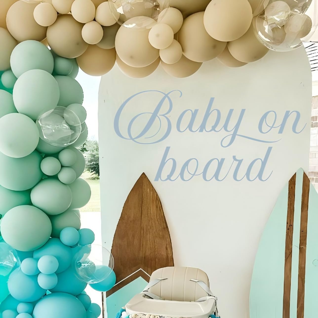 YUANY Baby On Board decal enhances visibility on smooth surfaces for baby shower greetings.