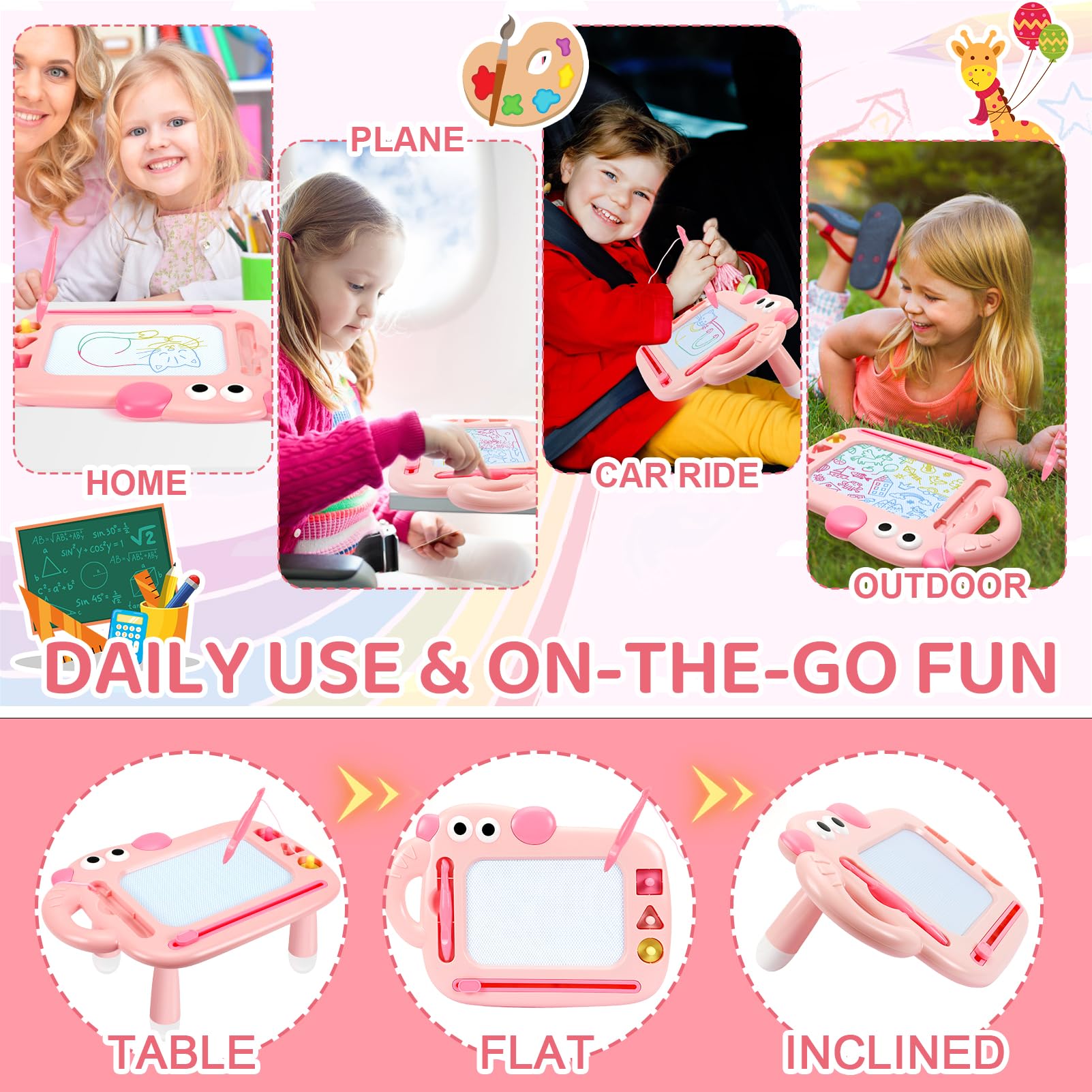 YUBALEER drawing table with detachable legs for durable home use.