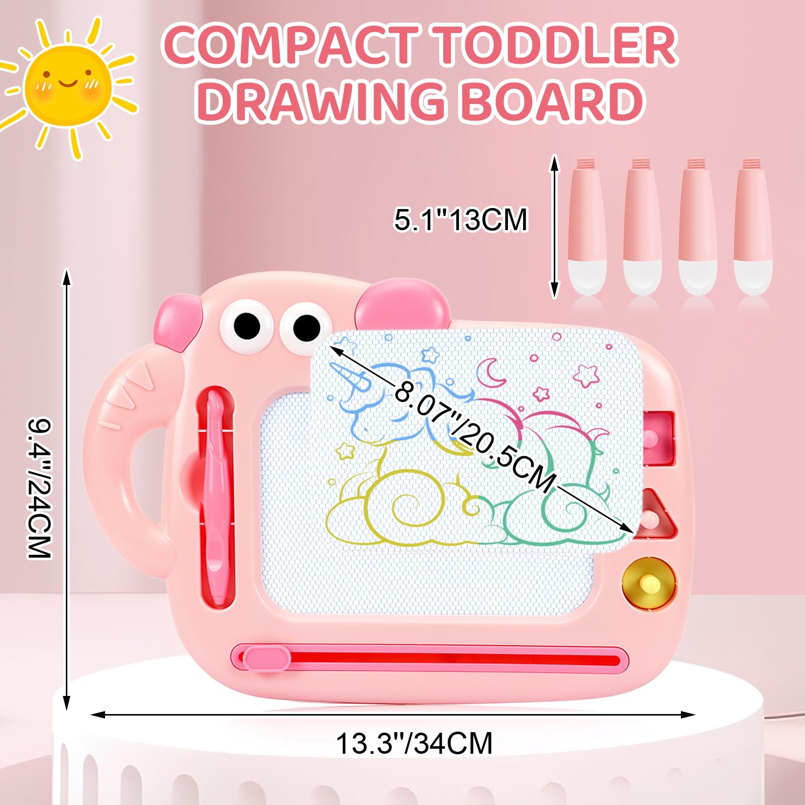 YUBALEER left-handed friendly design supports comfortable drawing for all kids.