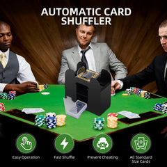 YUCEEN shuffler battery compartment highlights battery-powered portability.