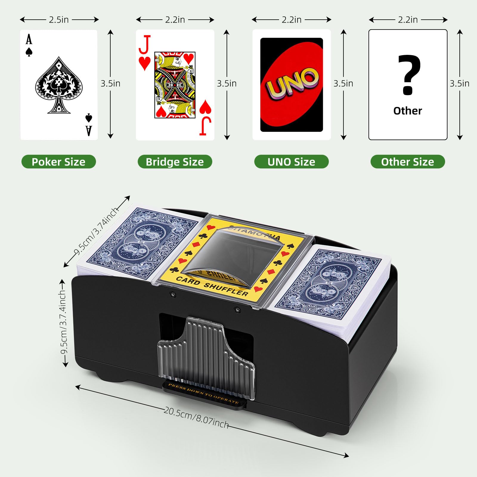 YUCEEN shuffler in-use during UNO game for fast setup