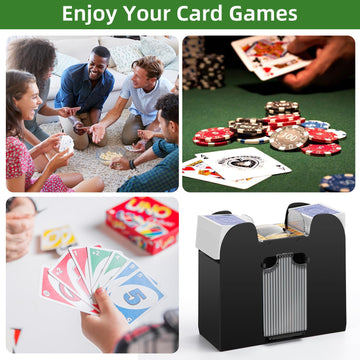 YUCEEN shuffler portable design fits home, party, and travel setups.