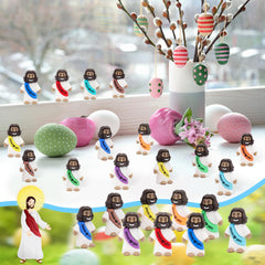 YuDanae eight-color macaroon mini Jesus figures for vibrant display