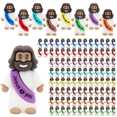 YuDanae multicolor mini Jesus figurine with engraved love you and cross motif for meaningful decor