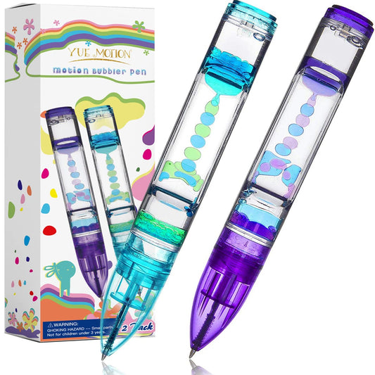 Yue Motion Lava Pens showcase colorful bubbles, ideal for focus at your desk.