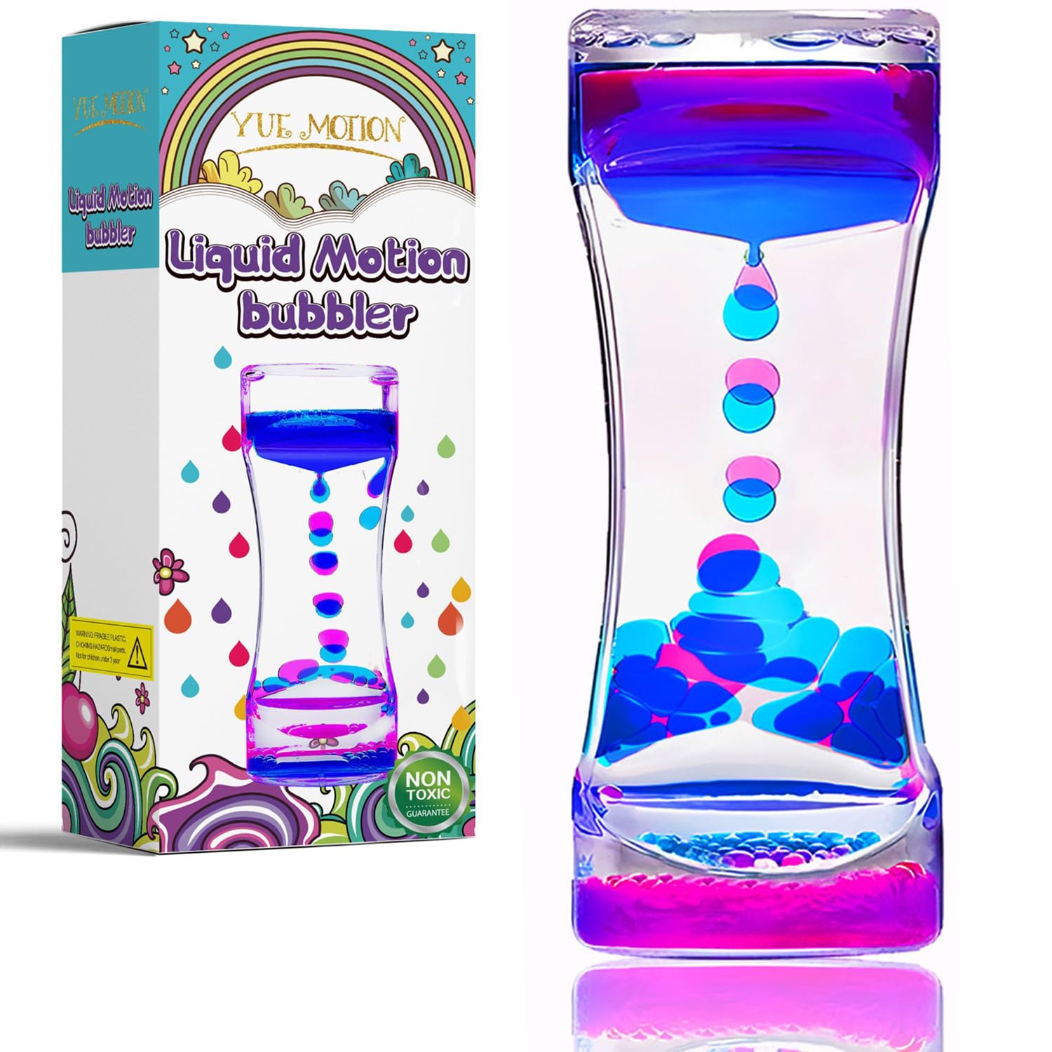 YUE MOTION liquid motion bubbler on desk enhances focus and calm.
