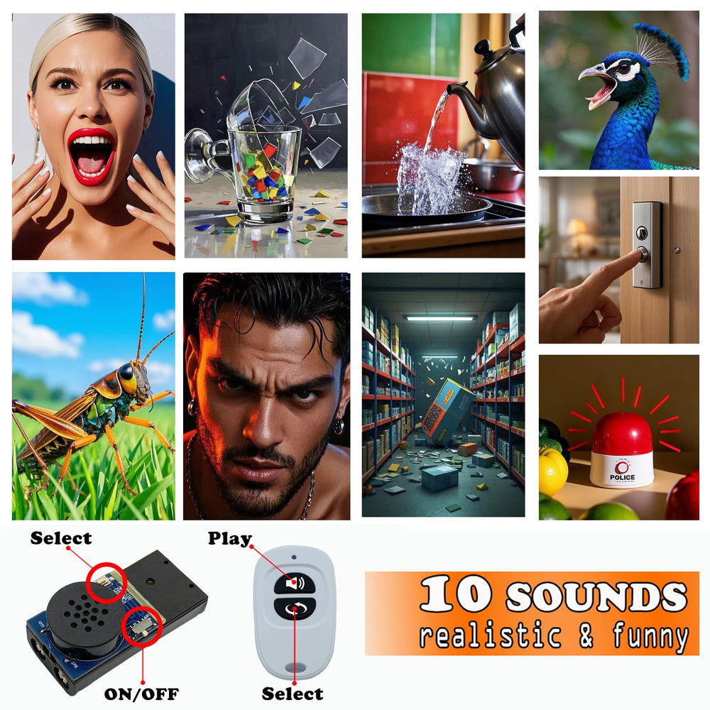 YueFeiAud compact prank gadget ideal for on-the-go mischief.