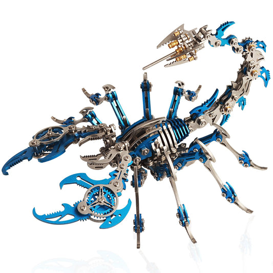 YUEZUDPO Scorpion 3D puzzle kit box with all parts for glue-free assembly.