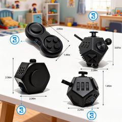 YUFENGBY fidget cube with soft silicone edges for comfortable handling.