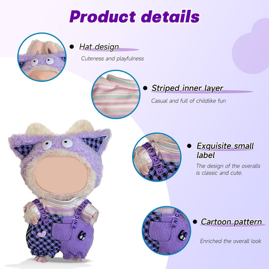 YUFUDUO striped shirt for 17cm dolls offers versatile mix-and-match options